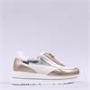 Marco Moreo Pompei Front Zip Platform - Cream Gold Combi